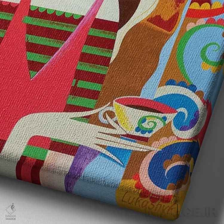 تابلو دکوراتیو صوفیا اثر نلی لوکاشیک - نمای نزدیک بافت بوم