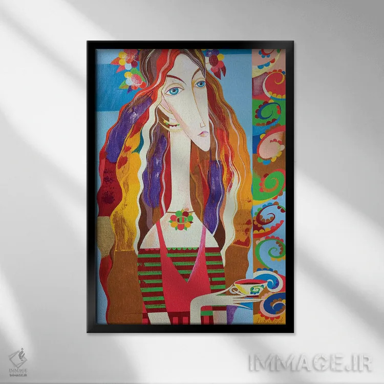 تابلو دکوراتیو صوفیا اثر نلی لوکاشیک - نمای قابدار مشکی