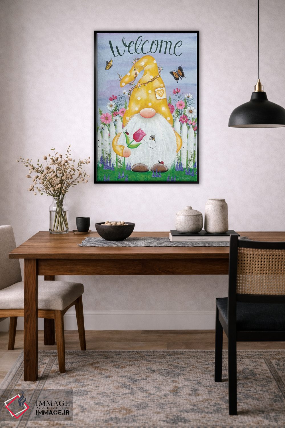 تابلو دکوراتیو کوتوله باغی بهاری اثر لیزا کندی - D4B