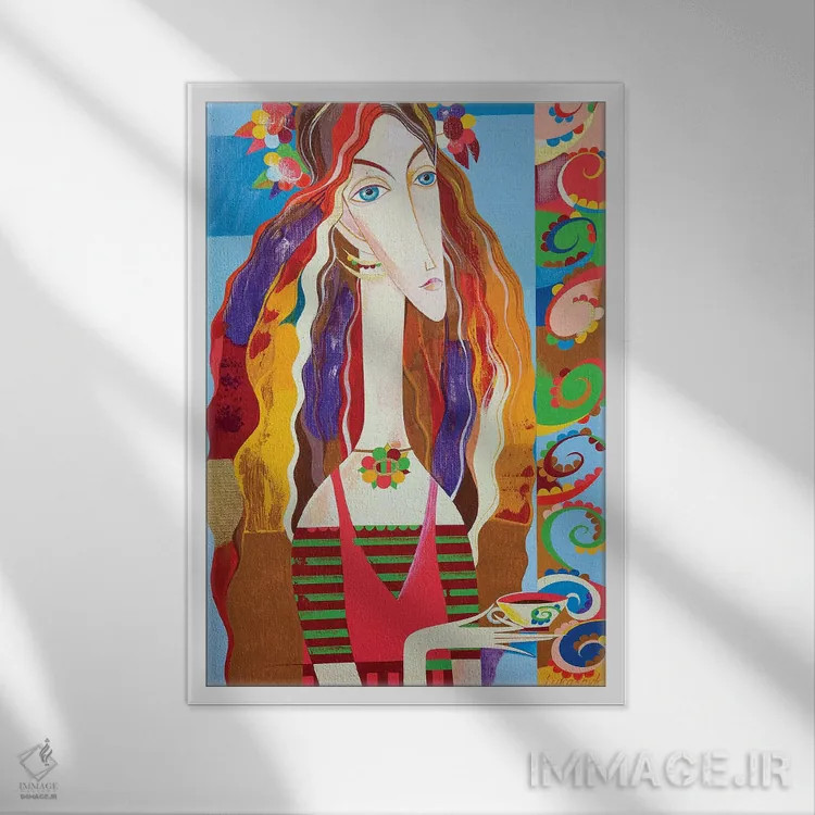 تابلو دکوراتیو صوفیا اثر نلی لوکاشیک - نمای قابدار سفید