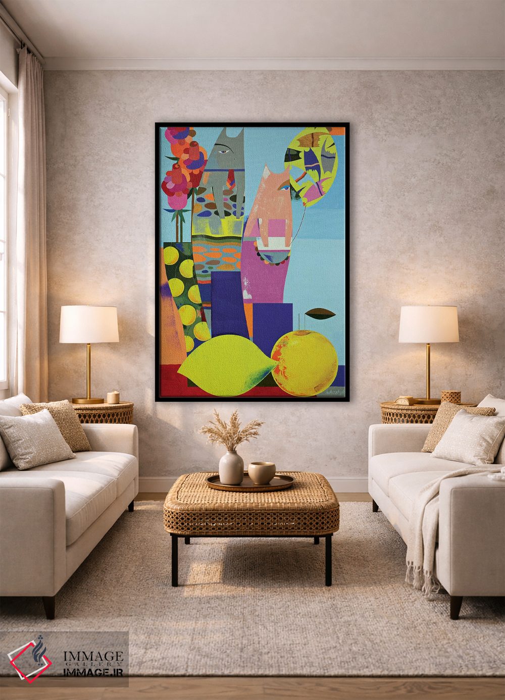 تابلو دکوراتیو خانواده اثر نلی لوکاشیک - D2B