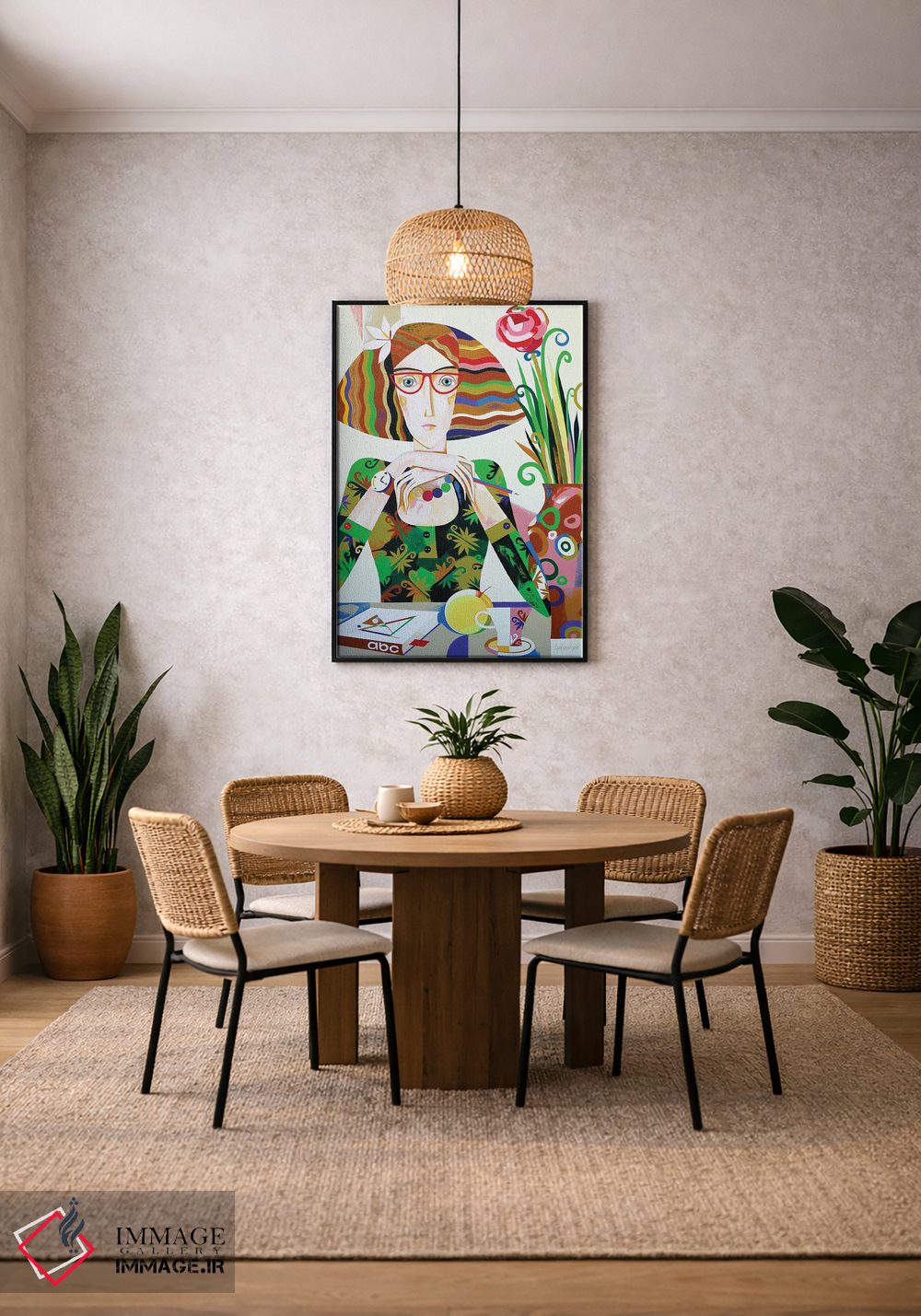تابلو دکوراتیو خانم معلم اثر نلی لوکاشیک - D4B