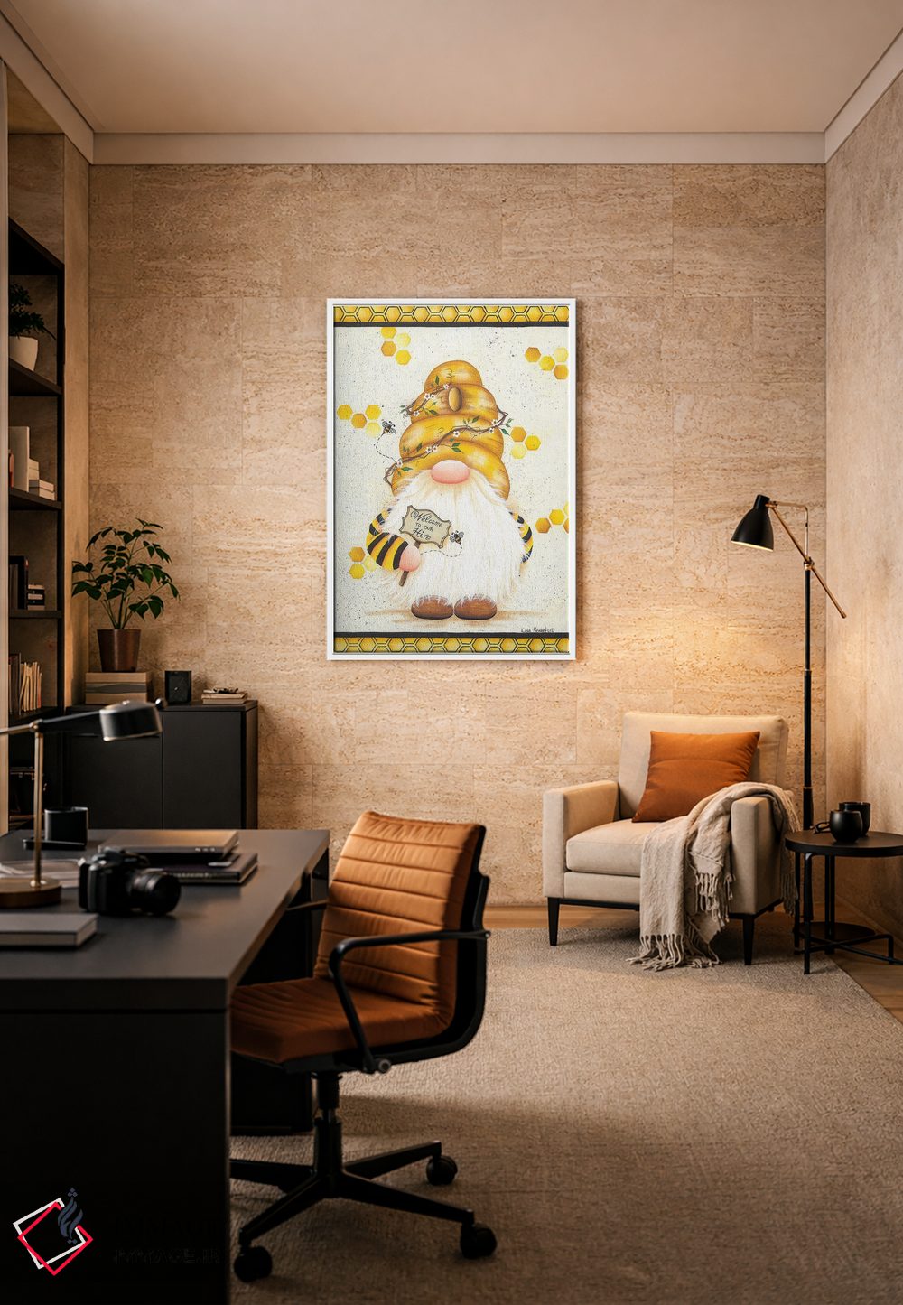 تابلو دکوراتیو به کندوی ما خوش آمدید اثر لیزا کندی - D5W