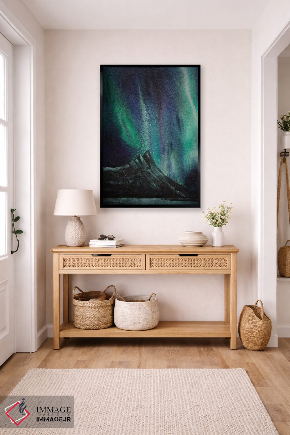 تابلو دکوراتیو شفق شمالی اثر لیام کوموات - D6B