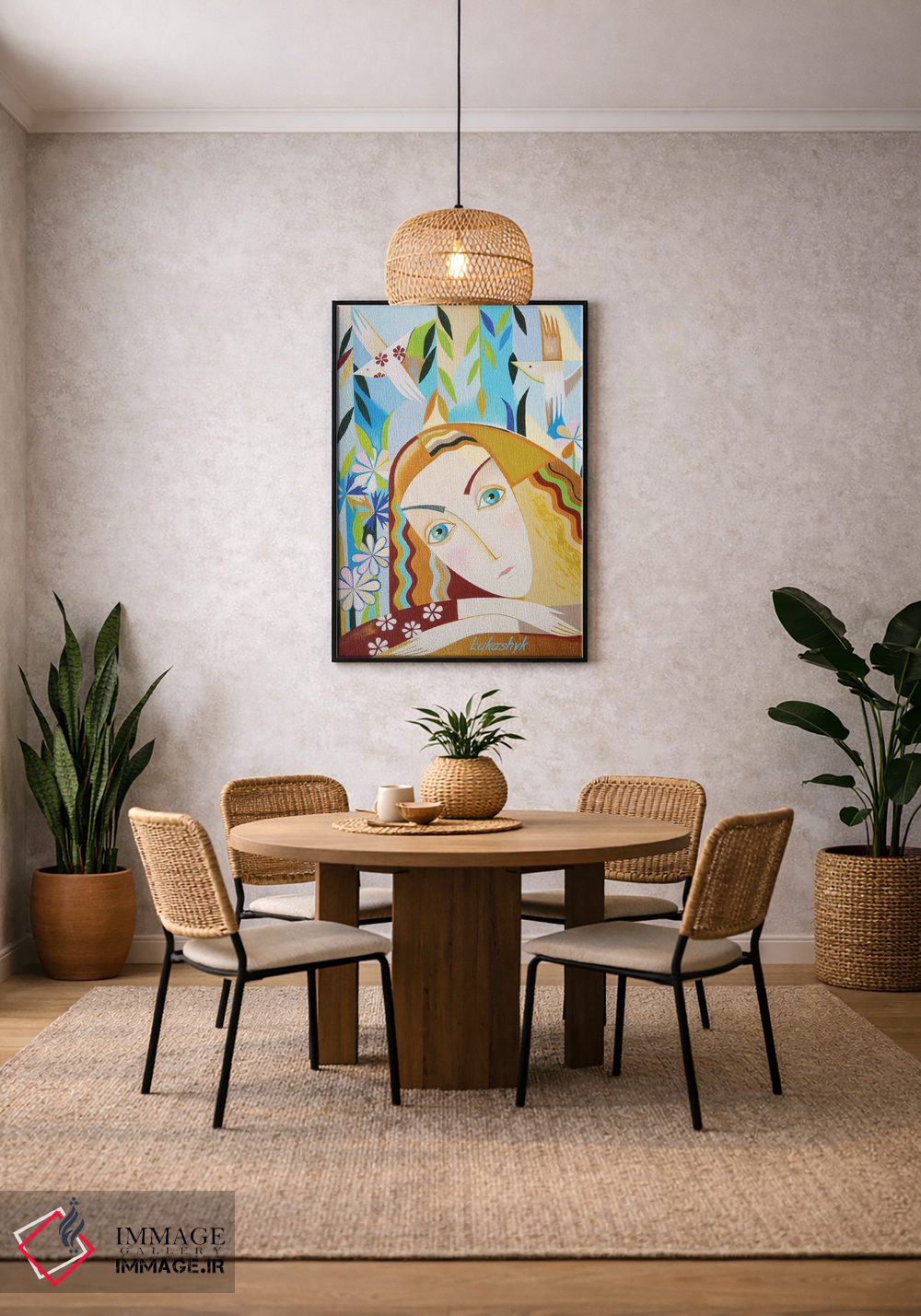 تابلو دکوراتیو آواز پرندگان اثر نلی لوکاشیک - D4B