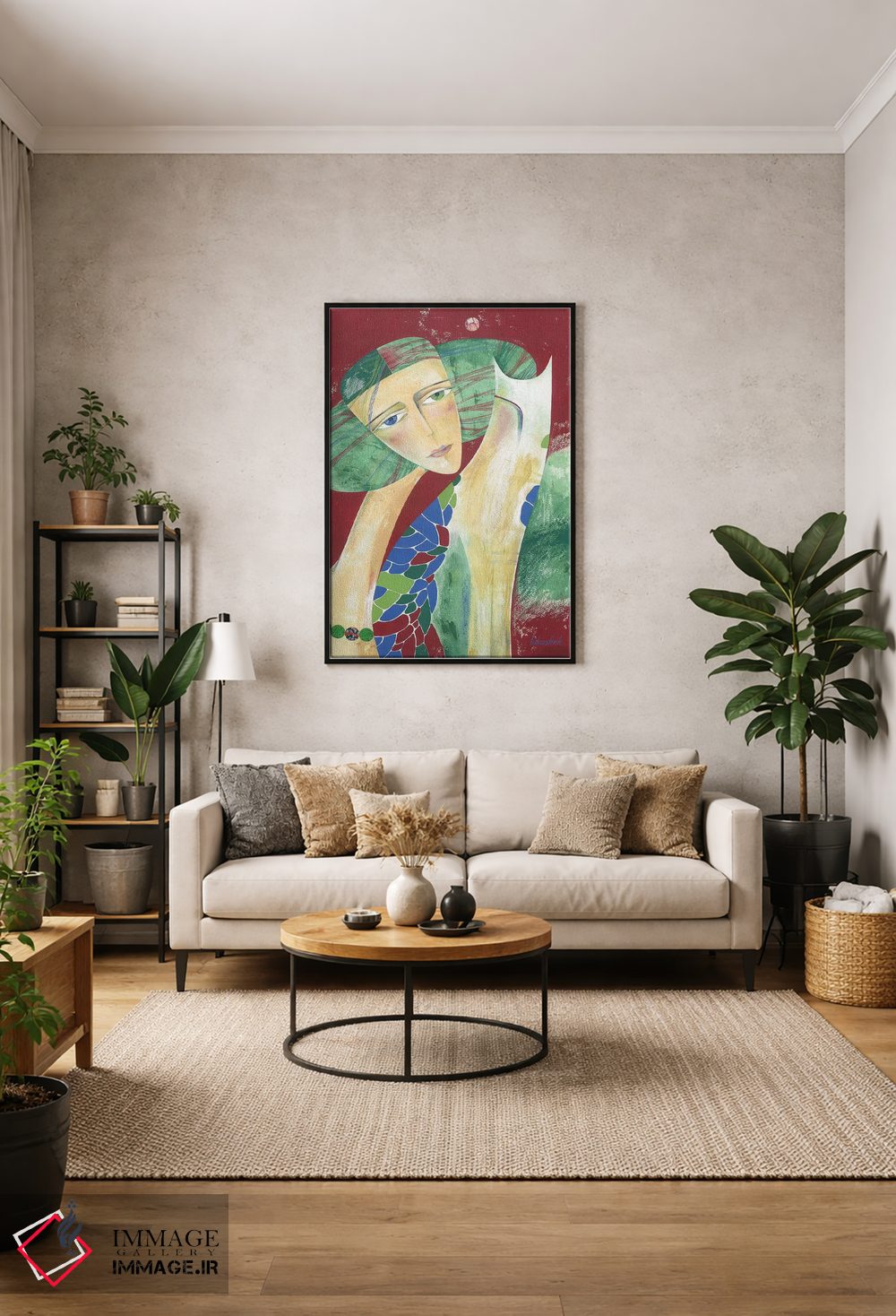 تابلو دکوراتیو مهره های ماه اثر نلی لوکاشیک - D2B