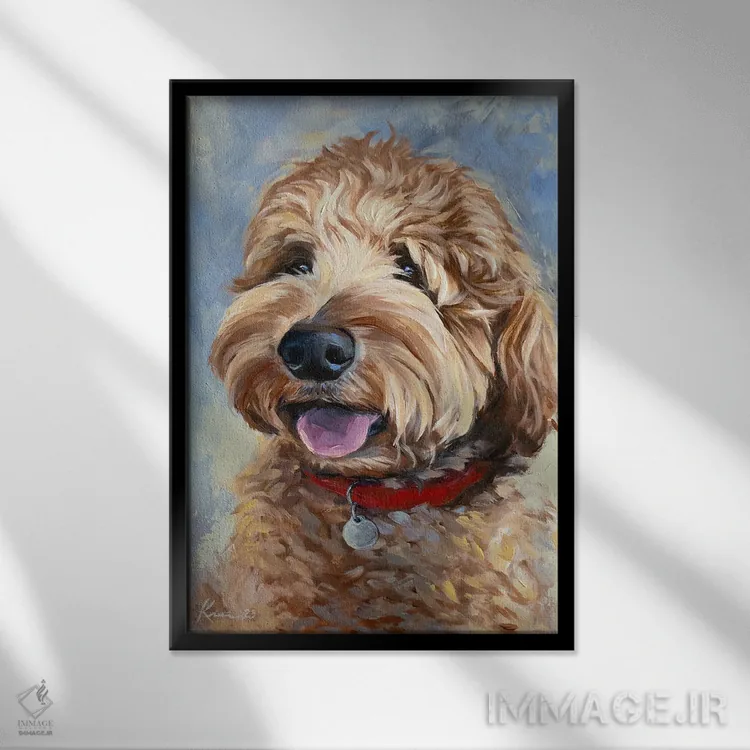 تابلو دکوراتیو گلدندودل اثر لینزی کیوی - نمای قابدار مشکی