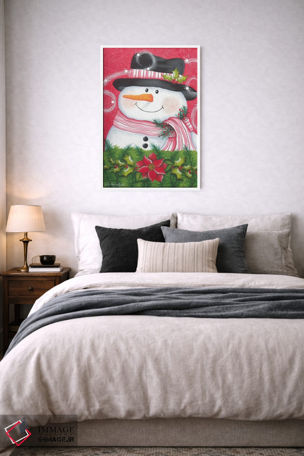 تابلو دکوراتیو آدم برفی و بنت قونسول اثر لیزا کندی - D6W
