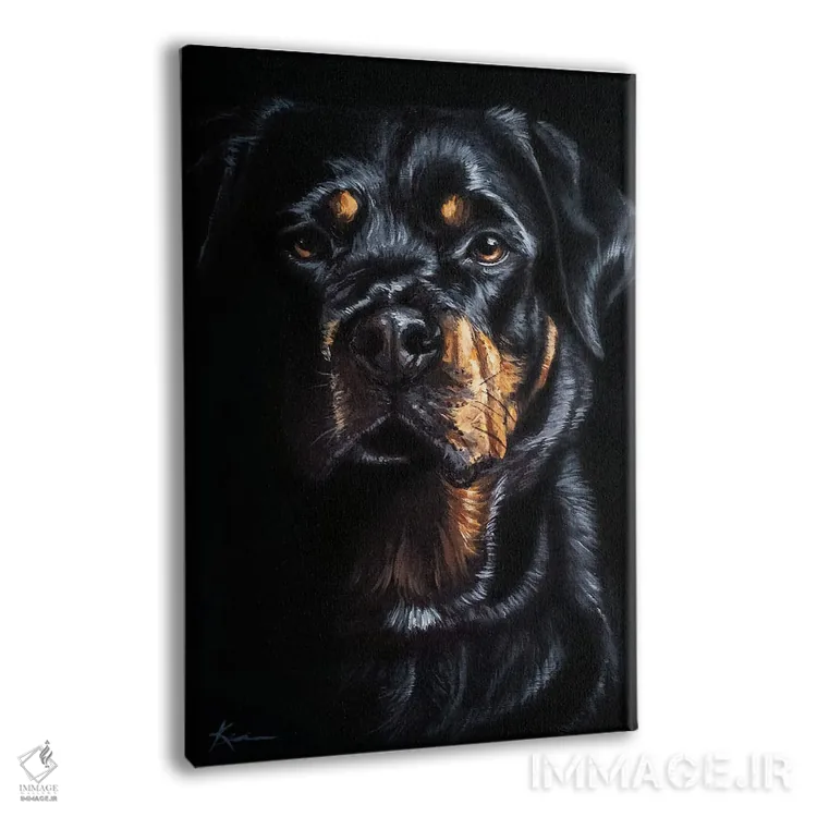 تابلو دکوراتیو روتوایلر اثر لینزی کیوی - نمای پرسپکتیو محصول