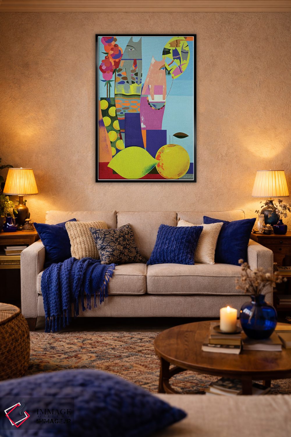 تابلو دکوراتیو خانواده اثر نلی لوکاشیک - D5B