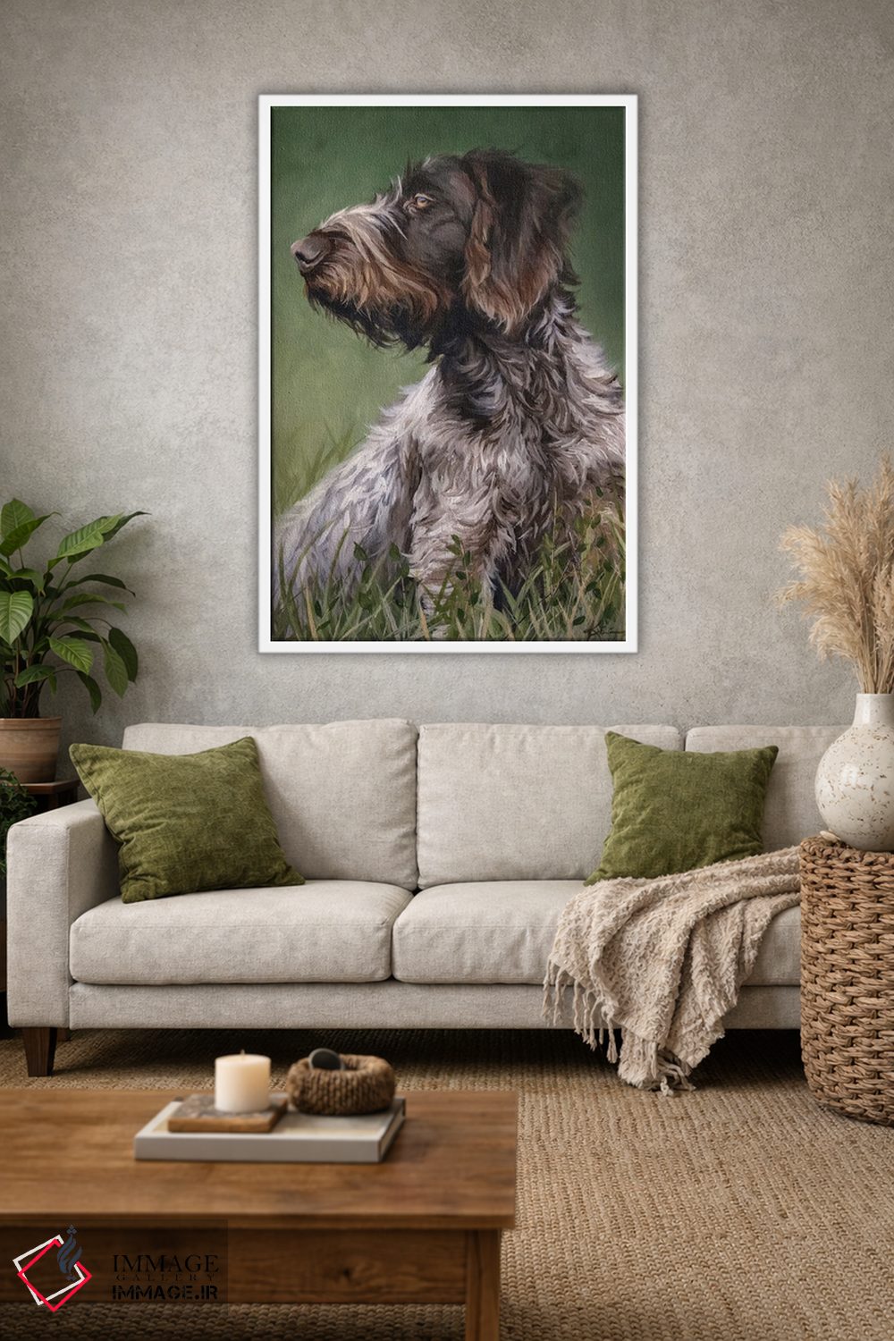 تابلو دکوراتیو پوینتر مو سیمی آلمانی اثر لینزی کیوی - D1W