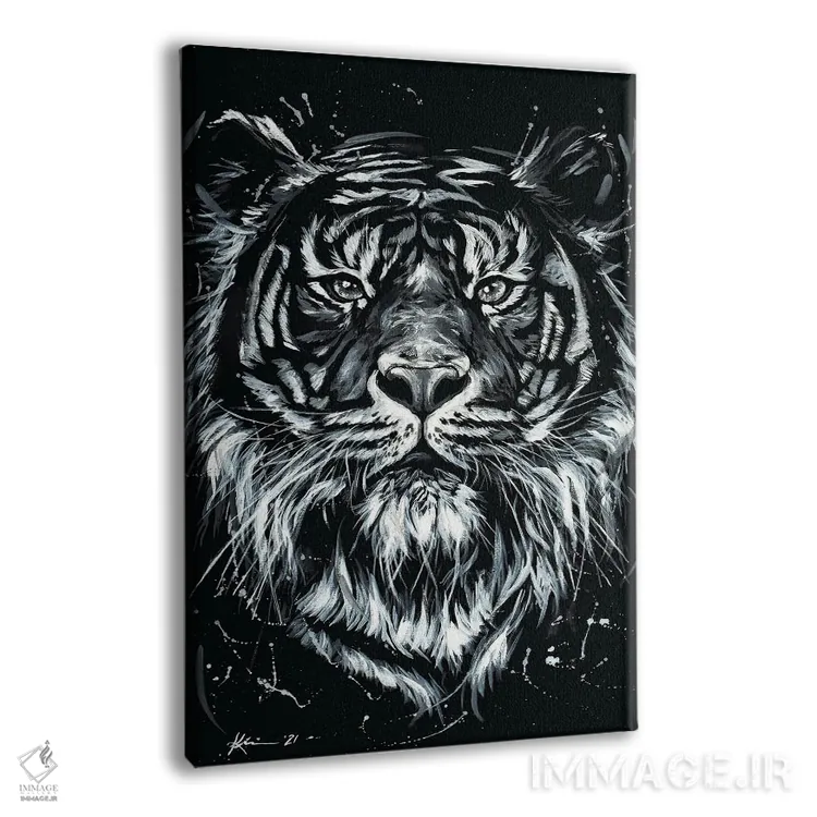 تابلو دکوراتیو ببر اثر لینزی کیوی - نمای پرسپکتیو محصول