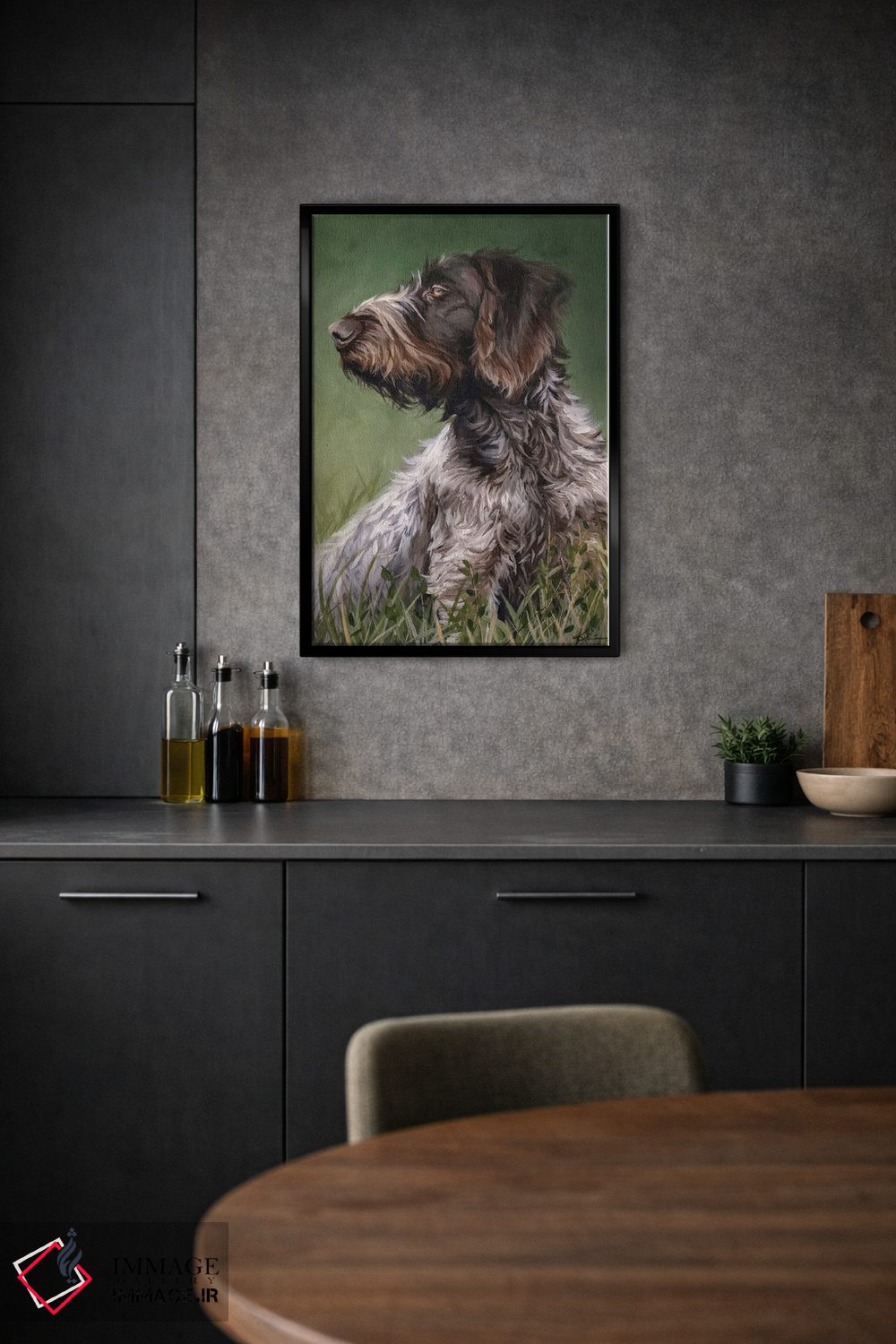 تابلو دکوراتیو پوینتر مو سیمی آلمانی اثر لینزی کیوی - D2B