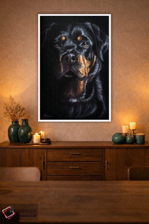 تابلو دکوراتیو روتوایلر اثر لینزی کیوی - D1W