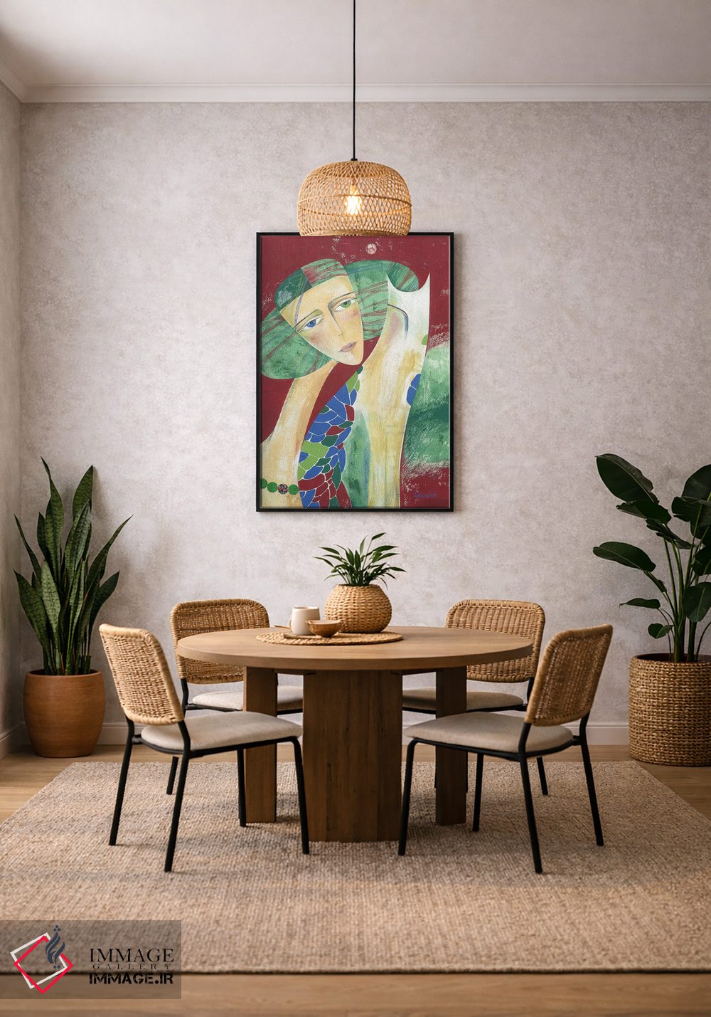 تابلو دکوراتیو مهره های ماه اثر نلی لوکاشیک - D2B