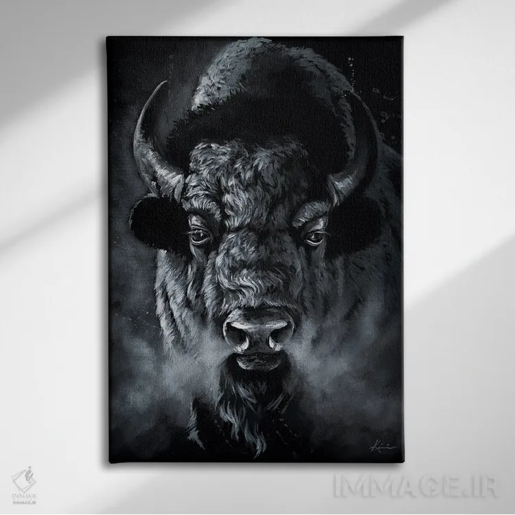 تابلو دکوراتیو شبح دشت ها اثر لینزی کیوی - نمای روبهرو روی دیوار