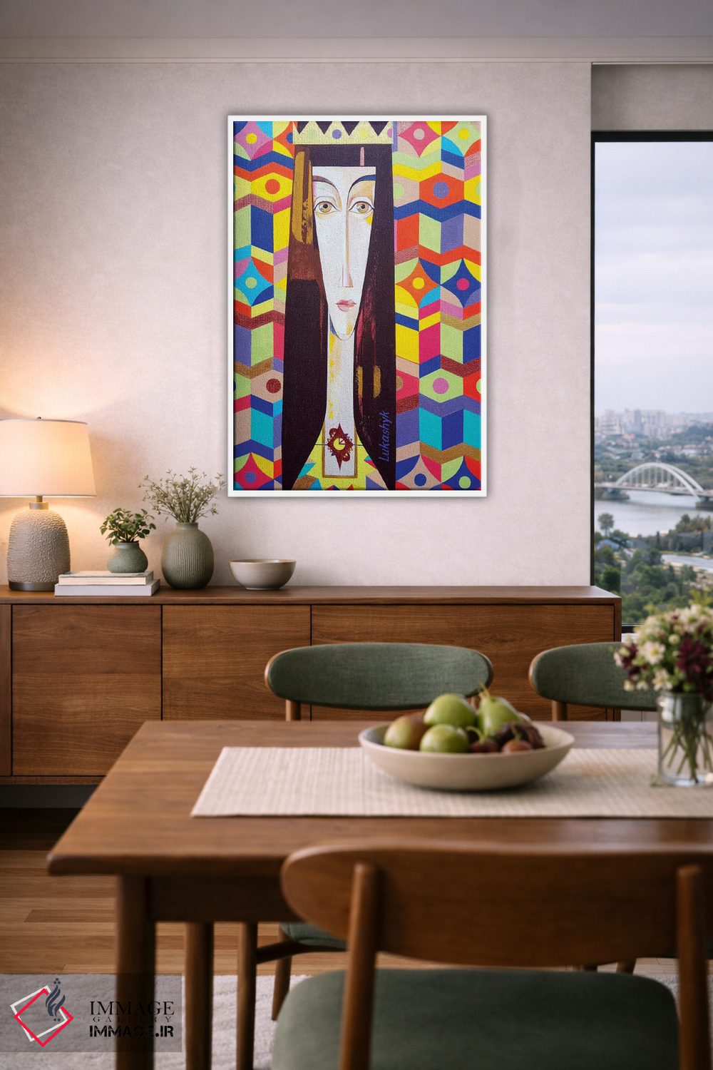 تابلو انتزاعی روگندا اثر نلی لوکاشیک - D6W