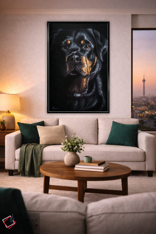 تابلو دکوراتیو روتوایلر اثر لینزی کیوی - D2B