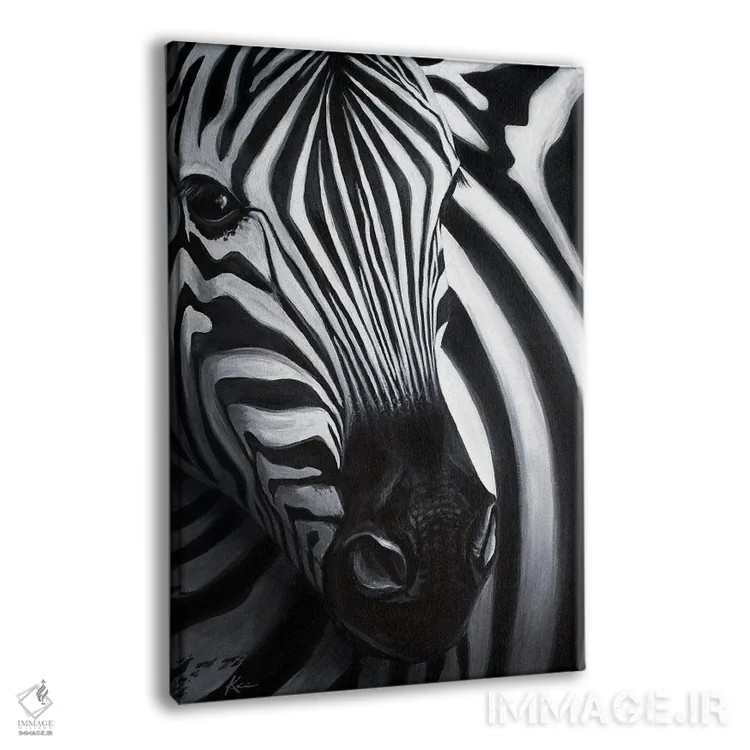 تابلو دکوراتیو گورخر اثر لینزی کیوی - نمای پرسپکتیو محصول