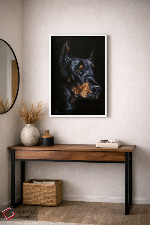 تابلو دکوراتیو دوبرمن اثر لینزی کیوی - D4W