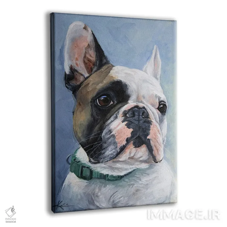 تابلو دکوراتیو بولداگ فرانسوی پایدار اثر لینزی کیوی - نمای پرسپکتیو محصول