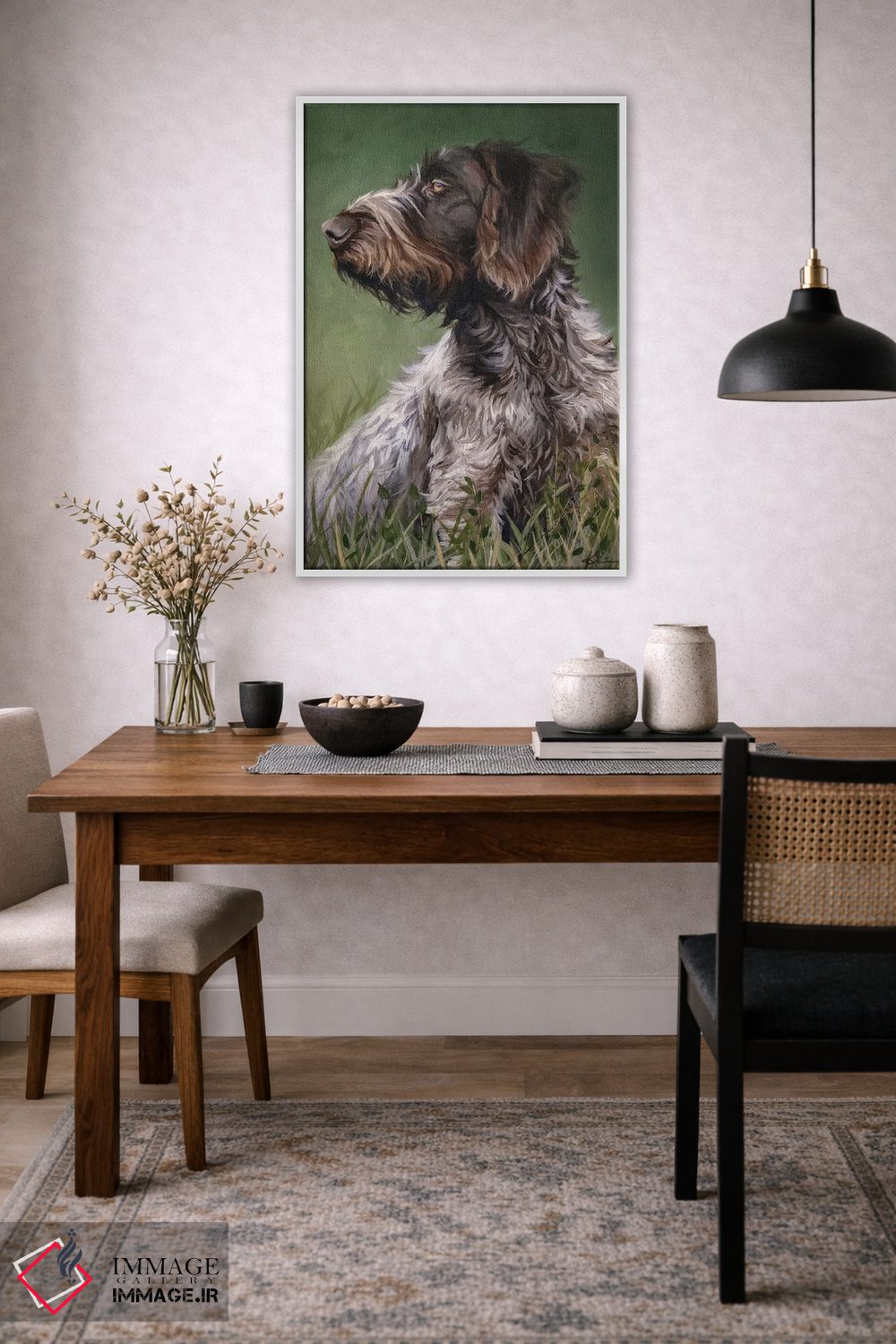 تابلو دکوراتیو پوینتر مو سیمی آلمانی اثر لینزی کیوی - D3W