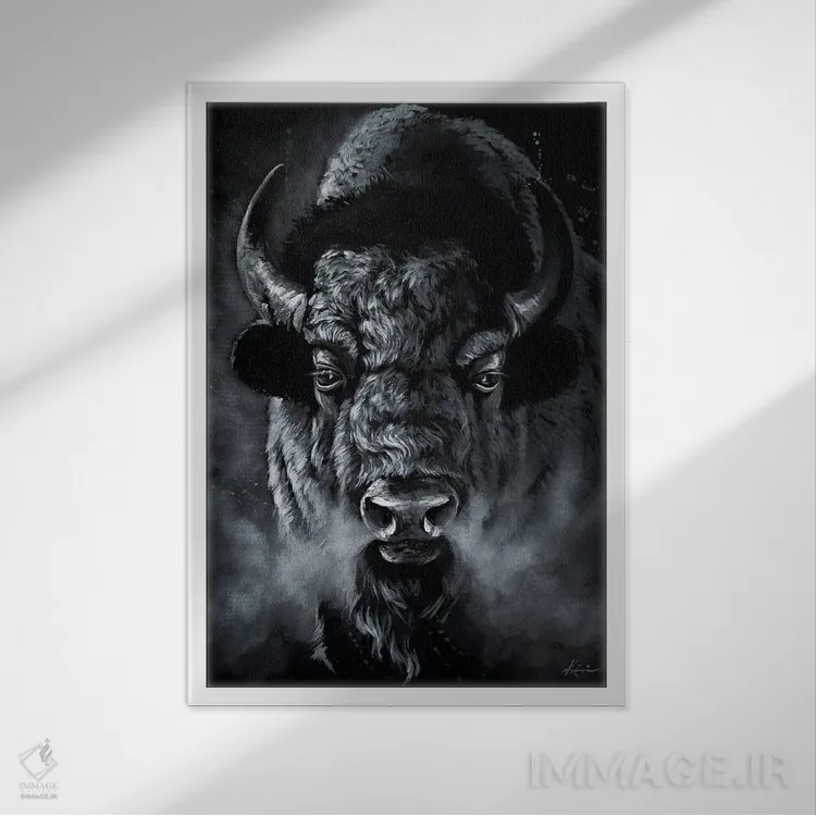 تابلو دکوراتیو شبح دشت ها اثر لینزی کیوی - نمای قابدار سفید