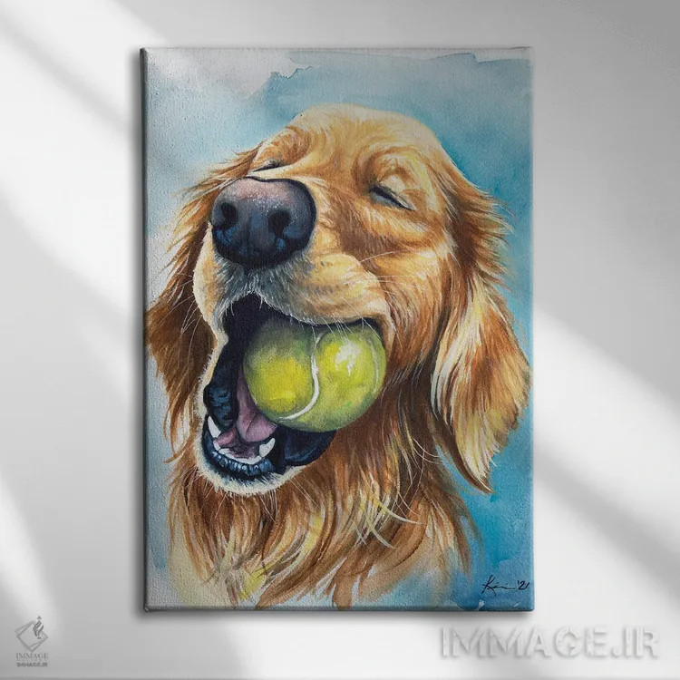 تابلو دکوراتیو توپ یعنی زندگی اثر لینزی کیوی - نمای روبهرو روی دیوار