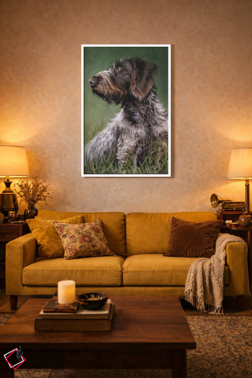 تابلو دکوراتیو پوینتر مو سیمی آلمانی اثر لینزی کیوی - D4W