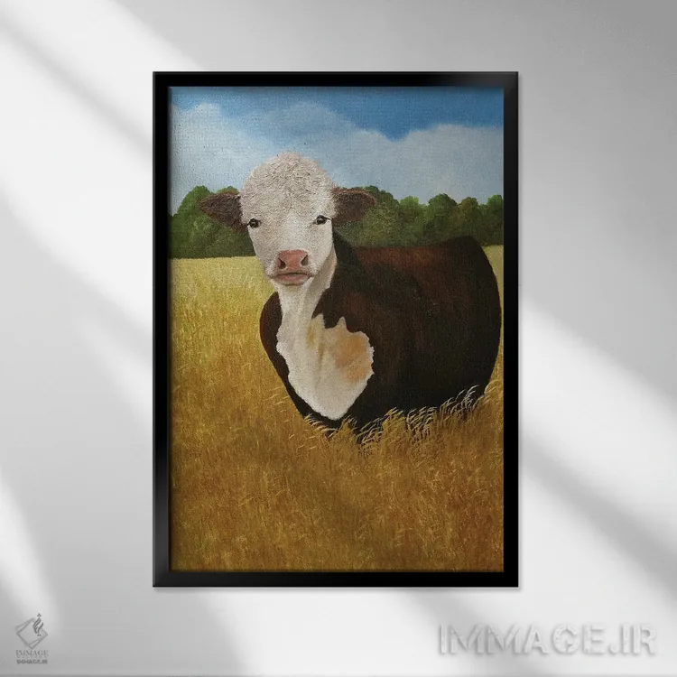 تابلو دکوراتیو نوزاد اثر شریل میلر لکی - نمای قابدار مشکی