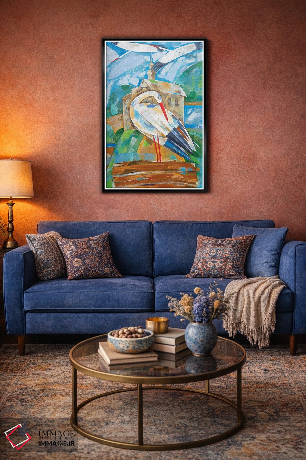 تابلو انتزاعی لک لک ها اثر نلی لوکاشیک - D4B