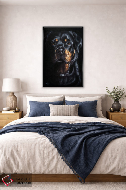 تابلو دکوراتیو روتوایلر اثر لینزی کیوی - D6B