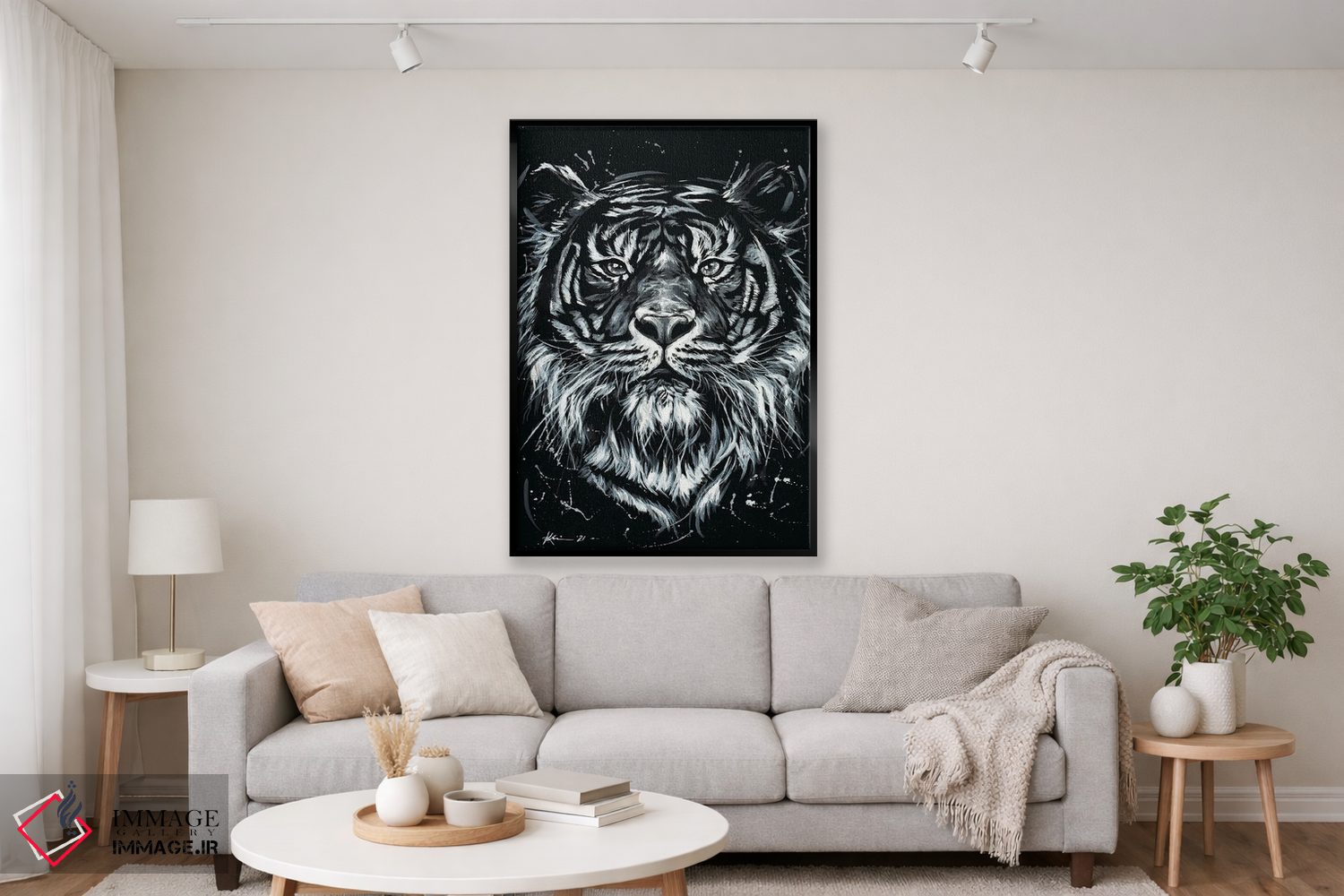 تابلو دکوراتیو ببر اثر لینزی کیوی - D2B