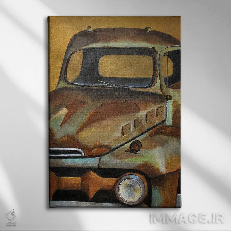 تابلو دکوراتیو دختر طلایی اثر شریل میلر لکی - نمای روبهرو روی دیوار