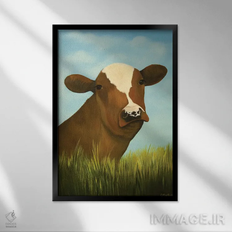 تابلو دکوراتیو اوتیس اثر شریل میلر لکی - نمای قابدار مشکی