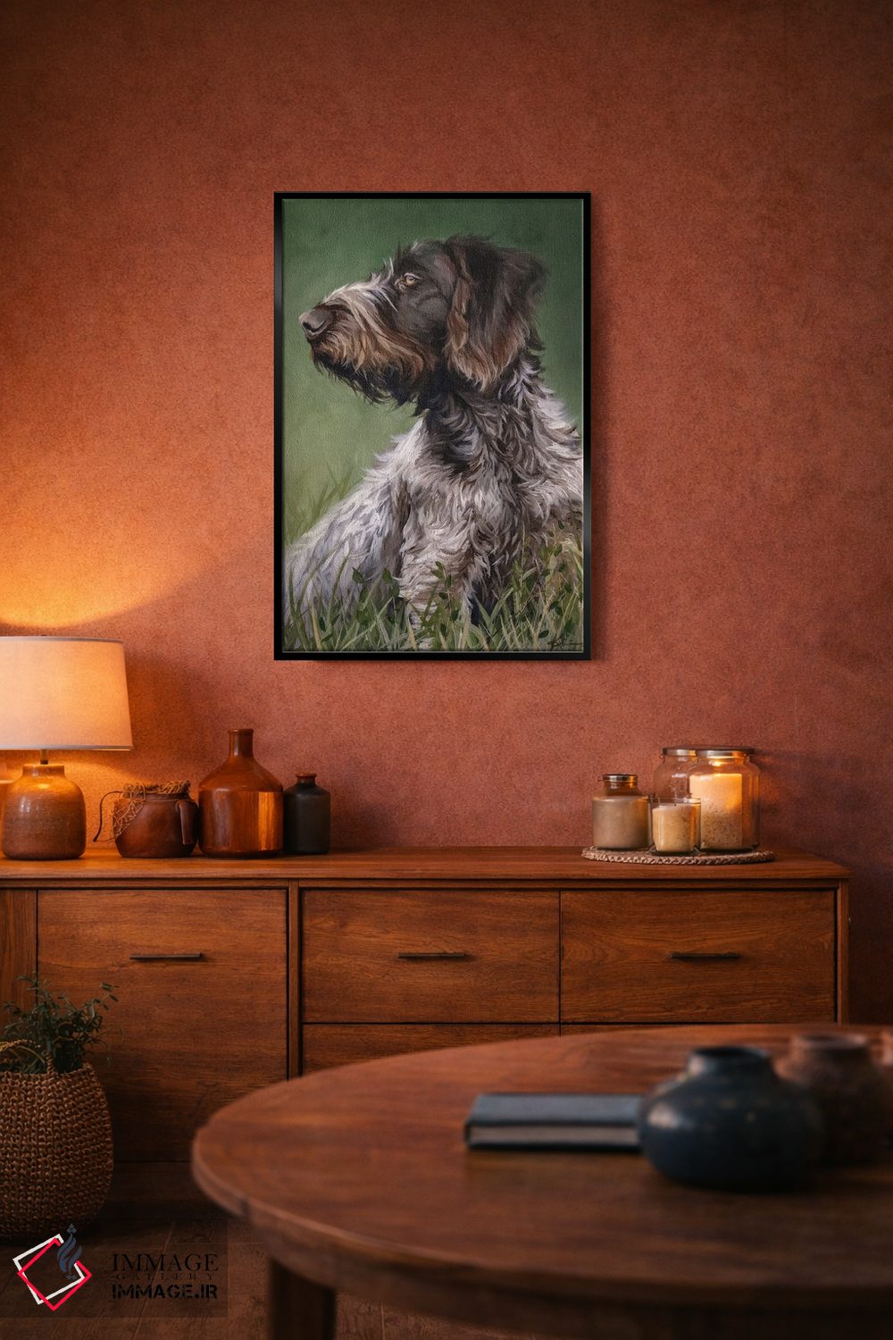 تابلو دکوراتیو پوینتر مو سیمی آلمانی اثر لینزی کیوی - D6B