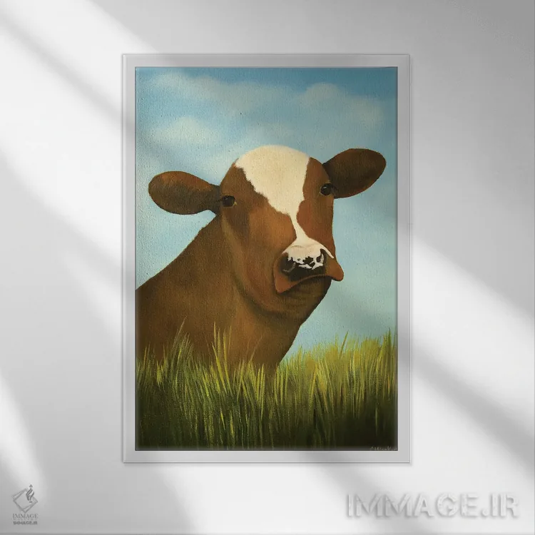 تابلو دکوراتیو اوتیس اثر شریل میلر لکی - نمای قابدار سفید