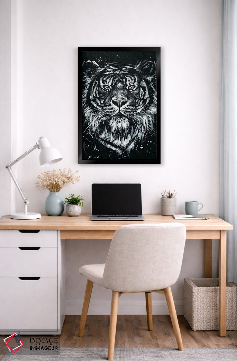 تابلو دکوراتیو ببر اثر لینزی کیوی - D6B