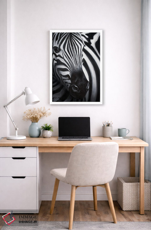 تابلو دکوراتیو گورخر اثر لینزی کیوی - D4W