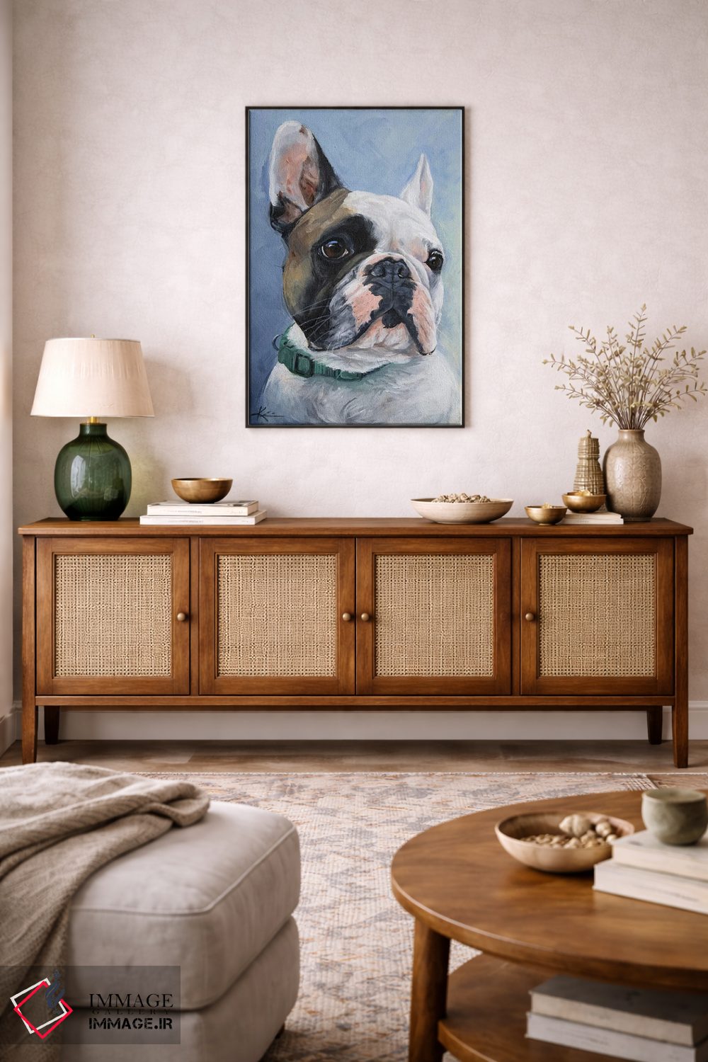 تابلو دکوراتیو بولداگ فرانسوی پایدار اثر لینزی کیوی - D4B