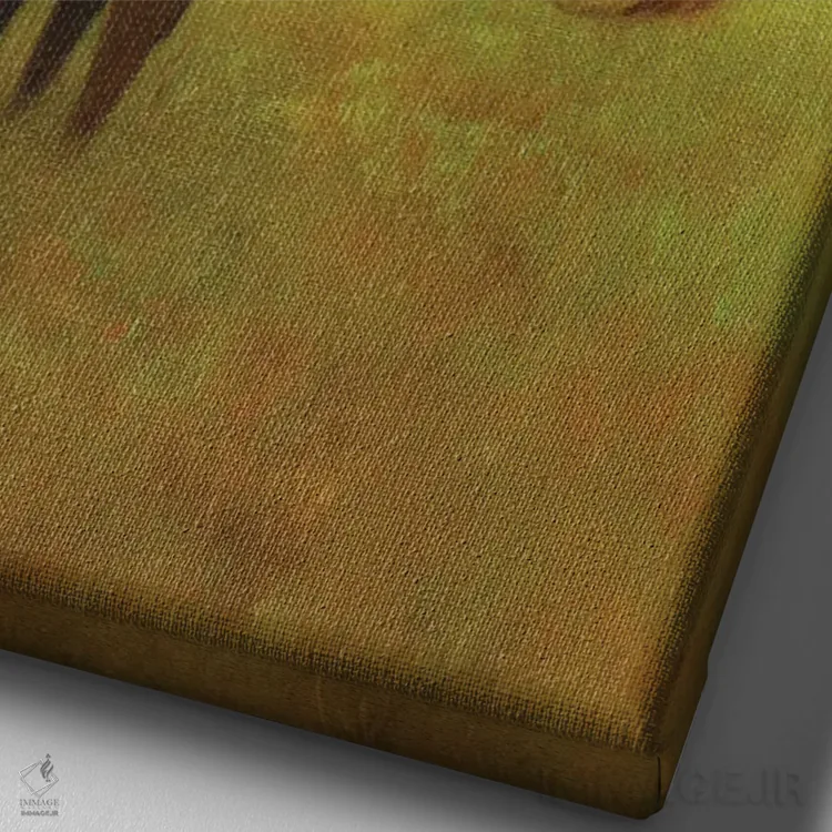 تابلو دکوراتیو قرمز اثر شریل میلر لکی - نمای نزدیک بافت بوم