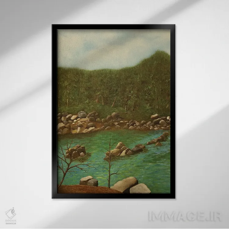 تابلو دکوراتیو گذرگاه گوشن اثر شریل میلر لکی - نمای قابدار مشکی