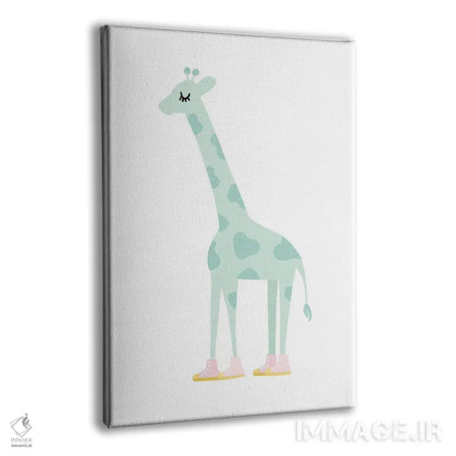 تابلو مینیمال زرافه اثر لیدی لوئیز دیزاینز - نمای پرسپکتیو محصول