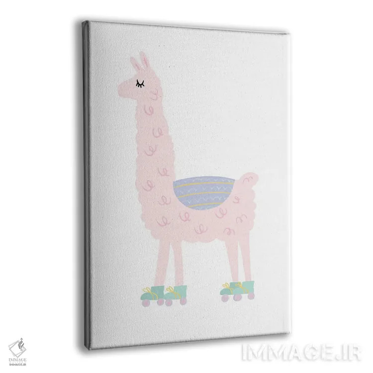 تابلو مینیمال لاما اثر لیدی لوئیز دیزاینز - نمای پرسپکتیو محصول