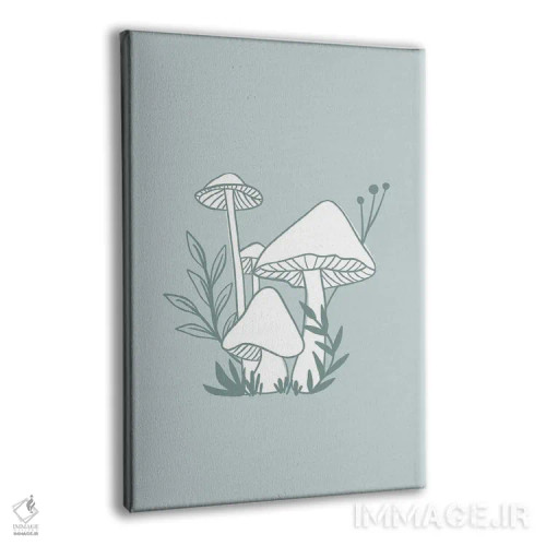 تابلو دکوراتیو قارچ های آبی اثر لیدی لوئیز دیزاینز - نمای پرسپکتیو محصول