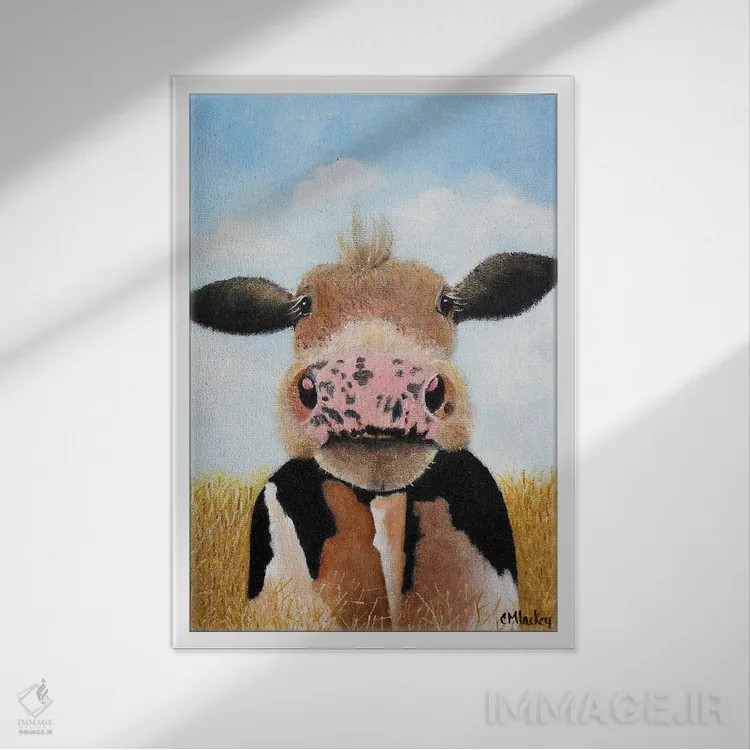 تابلو دکوراتیو کک و مک اثر شریل میلر لکی - نمای قابدار سفید