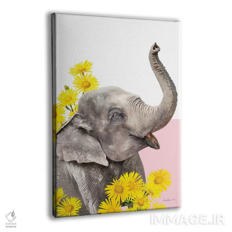تابلو دکوراتیو فیل سافاری اثر لولا دیزاین - نمای پرسپکتیو محصول