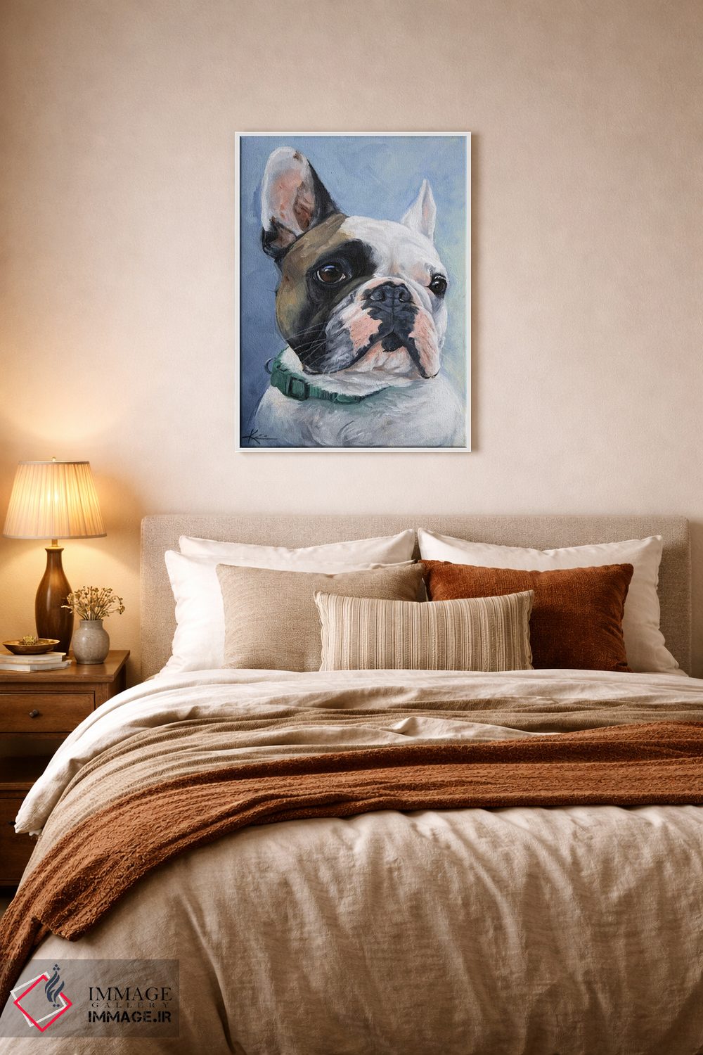تابلو دکوراتیو بولداگ فرانسوی پایدار اثر لینزی کیوی - D6W