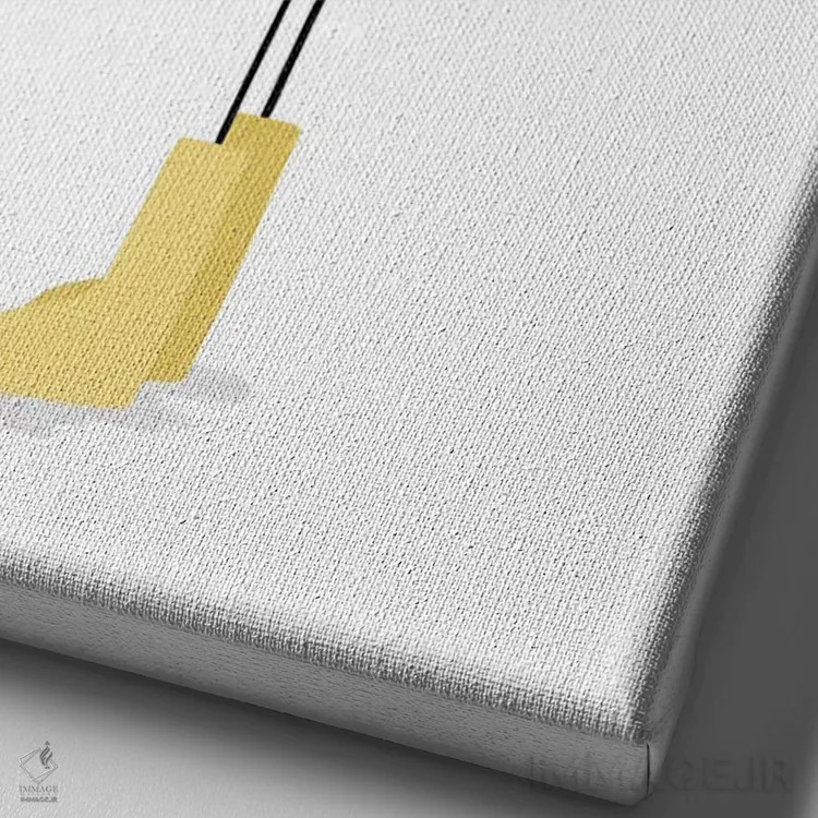 تابلو مینیمال شترمرغ اثر لیدی لوئیز دیزاینز - نمای نزدیک بافت بوم