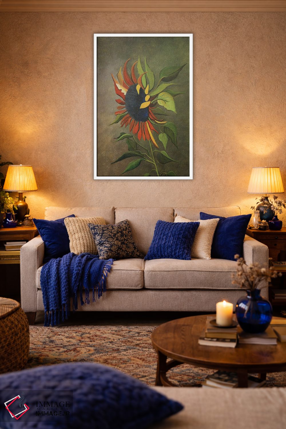 تابلو دکوراتیو آفتابگردان پاییزی اثر شریل میلر لکی - D2W